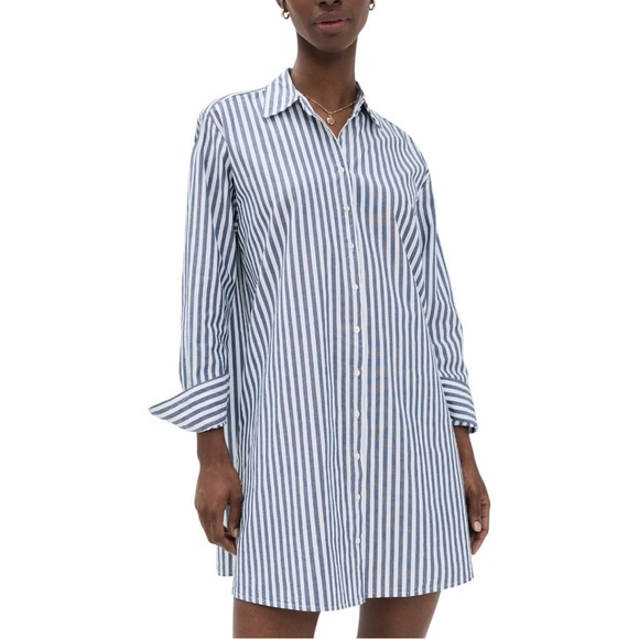 Xirena Mediterranean Striped Roxy Mini Dress / Tunic Top - Picture 2 of 10